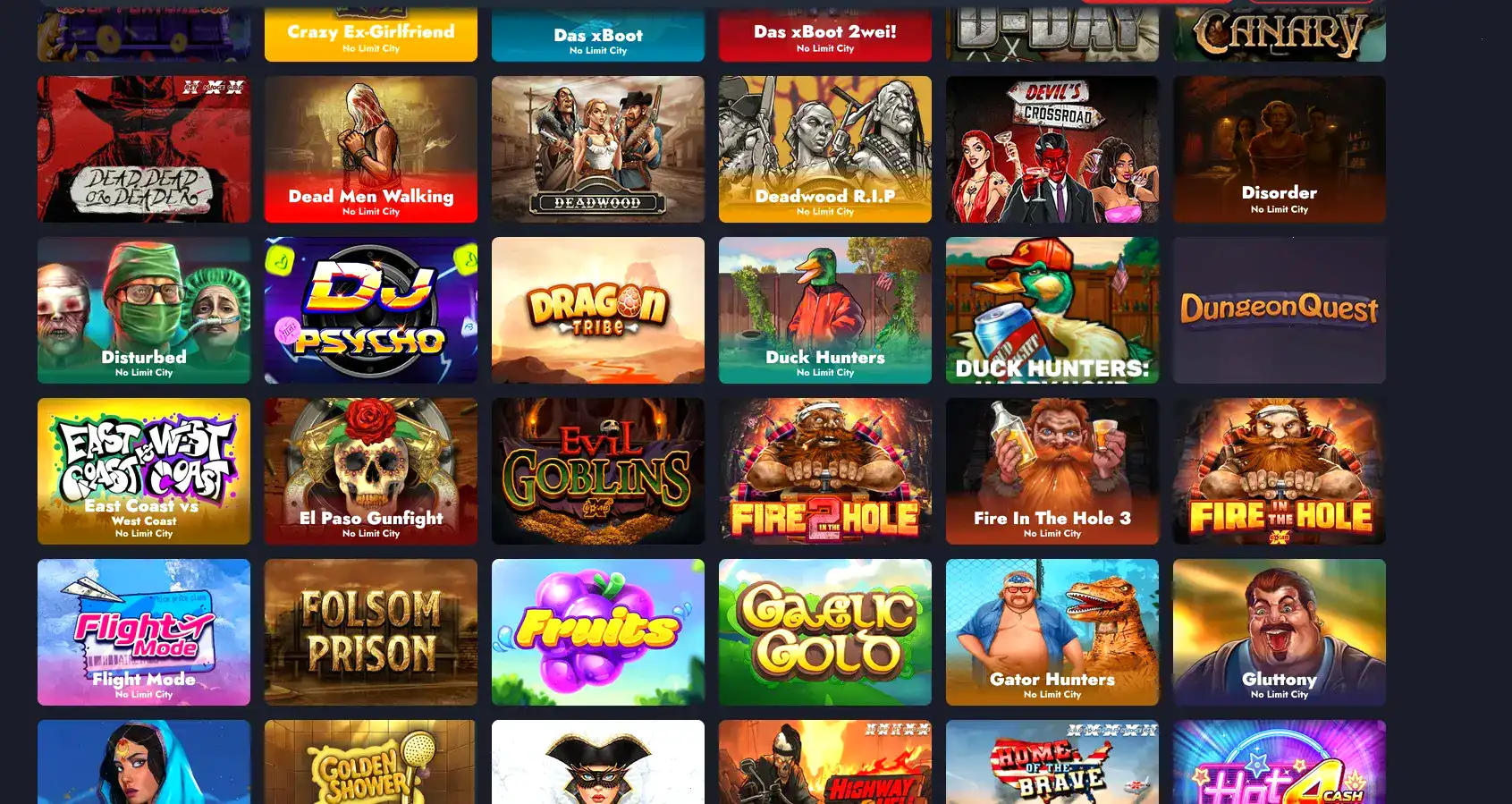Get X casino интерфейс
